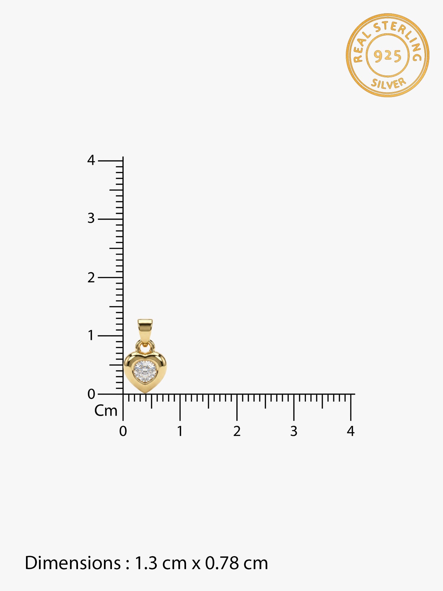 Golden Imagine Hearts Pendant With Link Chain