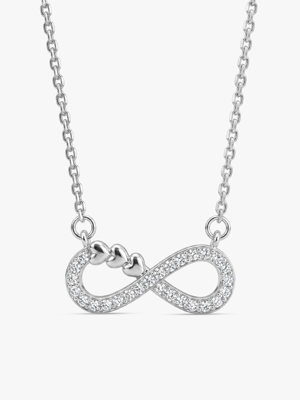 Silver Infinity Heart Necklace