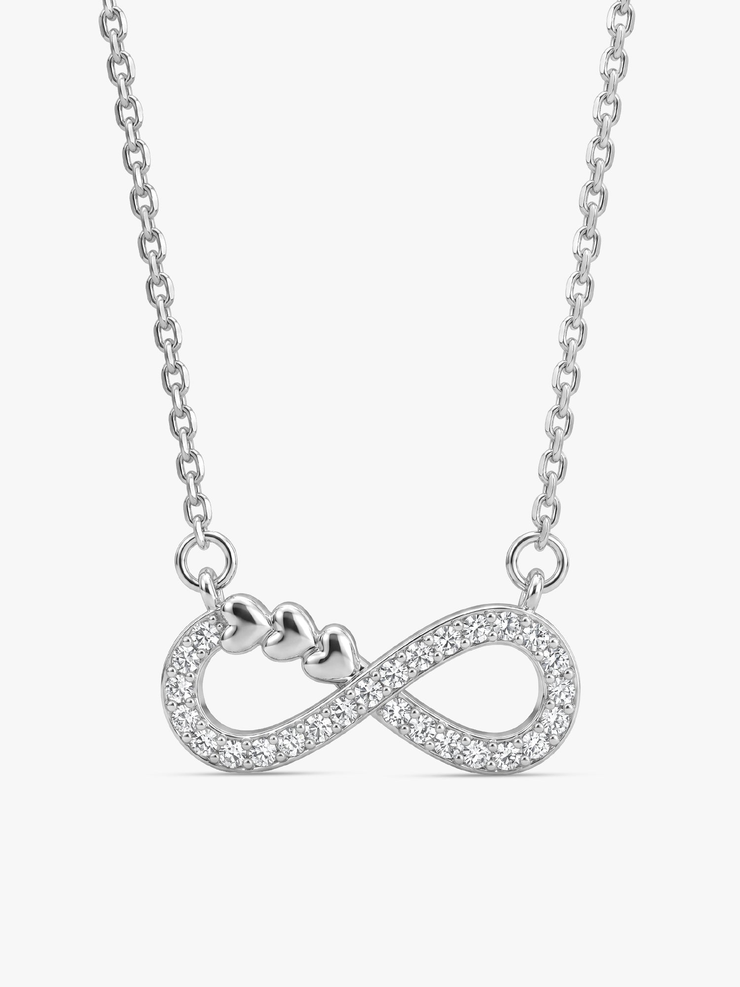 Silver Infinity Heart Necklace