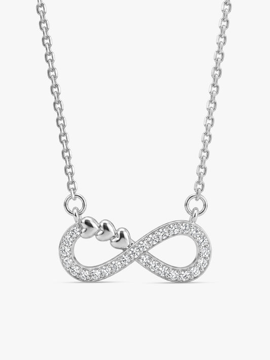 Silver Infinity Heart Necklace
