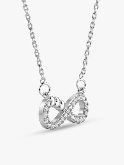 Silver Infinity Heart Necklace