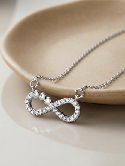 Silver Infinity Heart Necklace