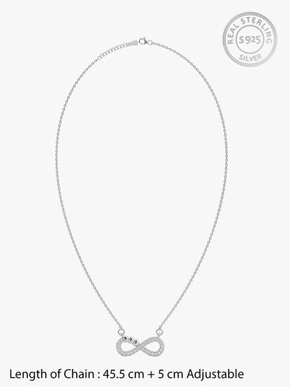 Silver Infinity Heart Necklace