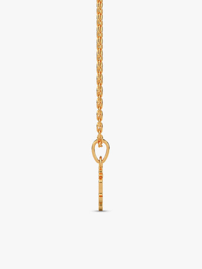 Golden Pie Unicorn Kids Pendant with Link Chain (7-10 yrs)
