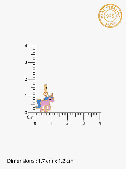 Golden Pie Unicorn Kids Pendant with Link Chain (7-10 yrs)