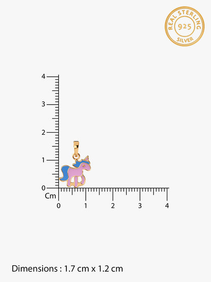 Golden Pie Unicorn Kids Pendant with Link Chain (7-10 yrs)