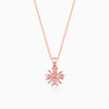 Rose Gold Floral Dreams Pendant With Link Chain