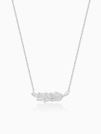 Silver Leafy Elegance Necklace