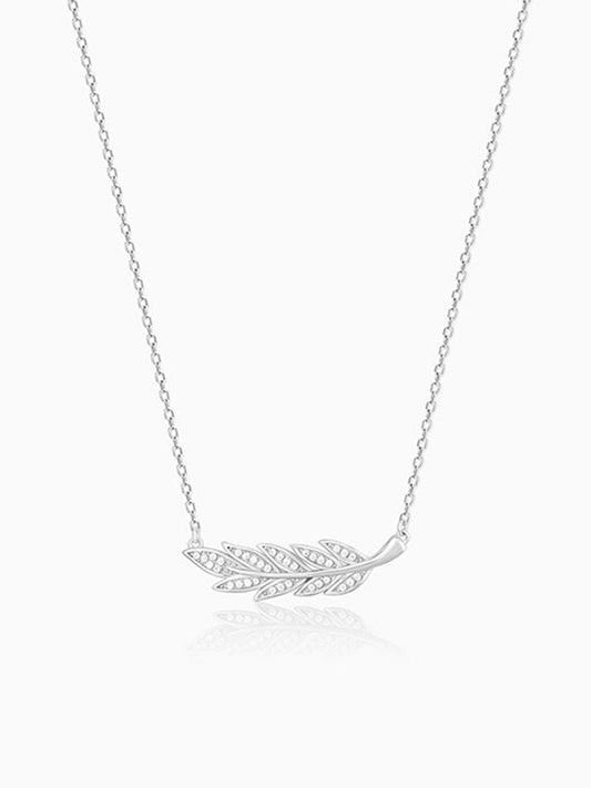 Silver Leafy Elegance Necklace
