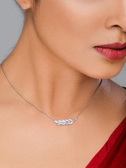 Silver Leafy Elegance Necklace