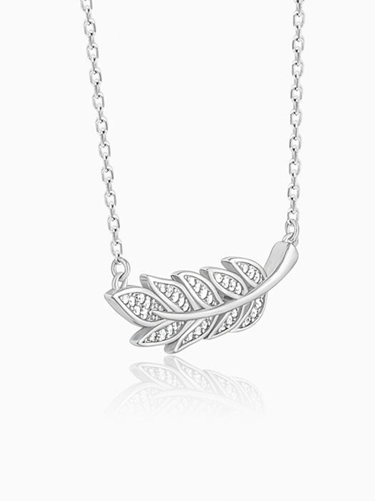 Silver Leafy Elegance Necklace