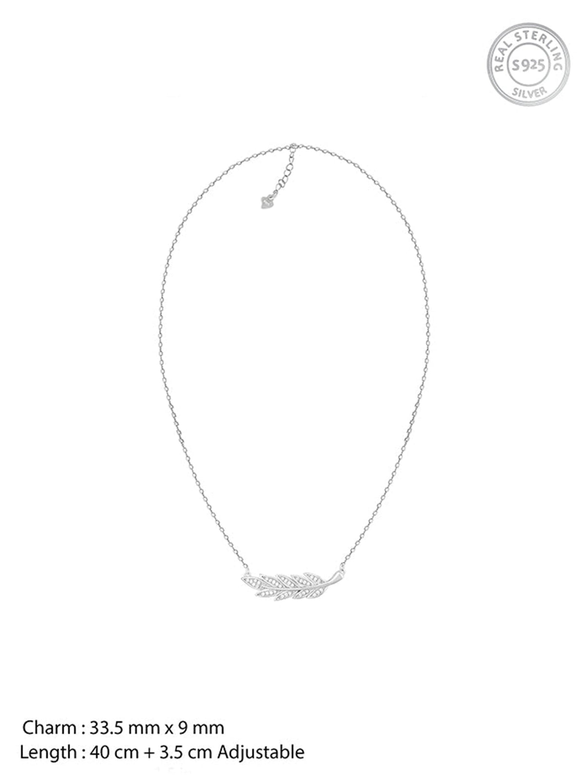 Silver Leafy Elegance Necklace