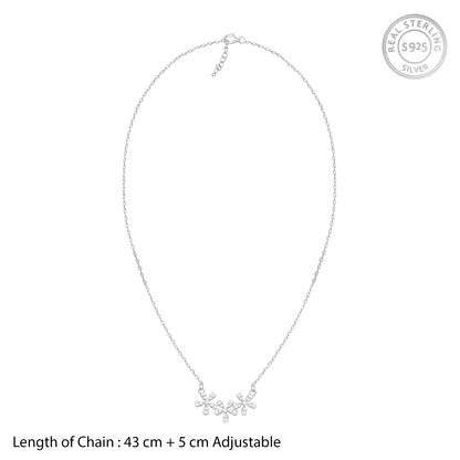 Silver Floral Enchantment Necklace