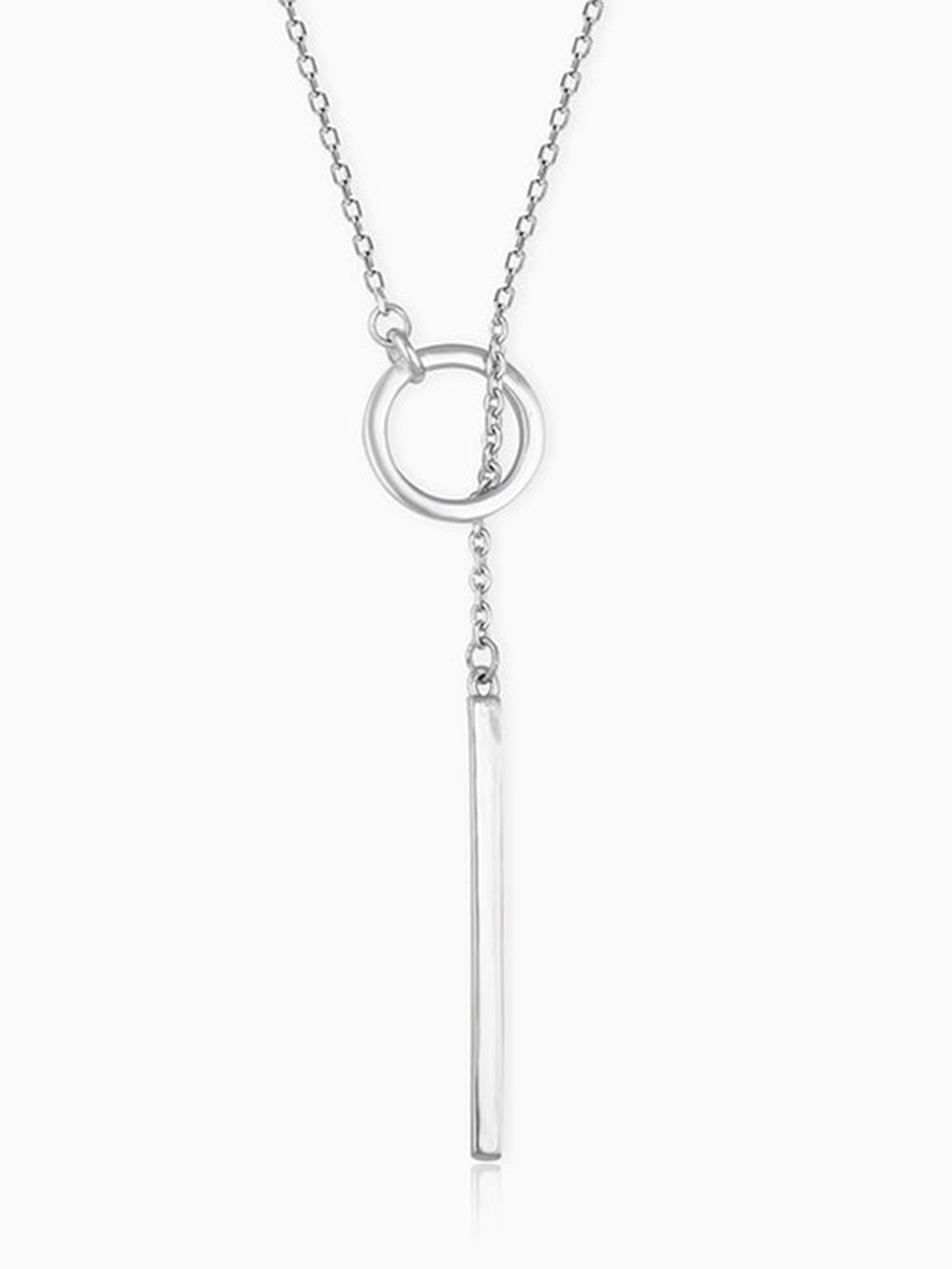 Silver Elegance Over All Pendant With Link Chain