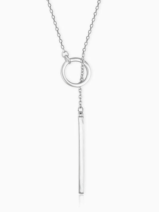 Silver Elegance Over All Pendant With Link Chain