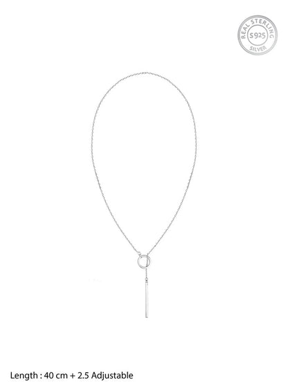 Silver Elegance Over All Pendant With Link Chain