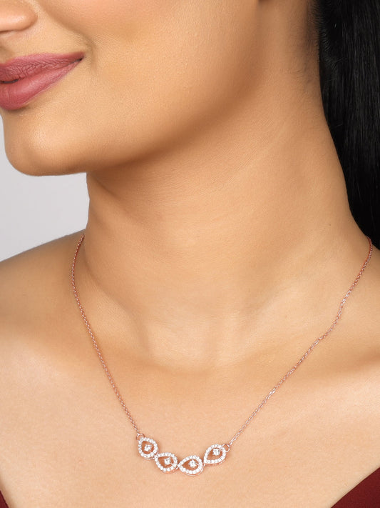 Rose Gold Peary Love Necklace
