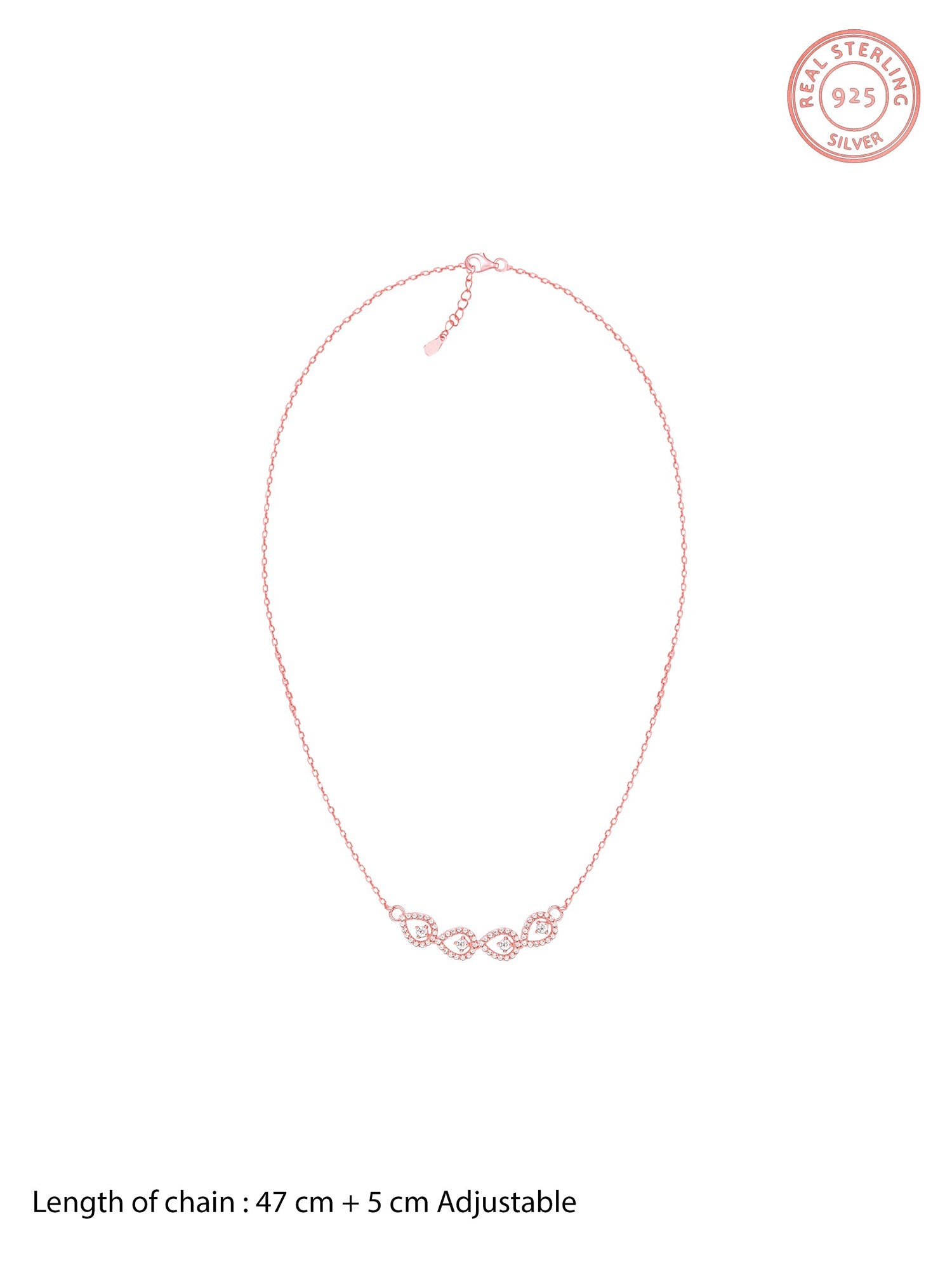Rose Gold Peary Love Necklace
