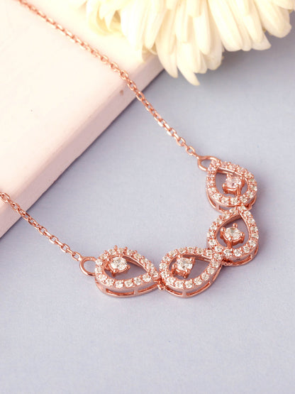 Rose Gold Peary Love Necklace