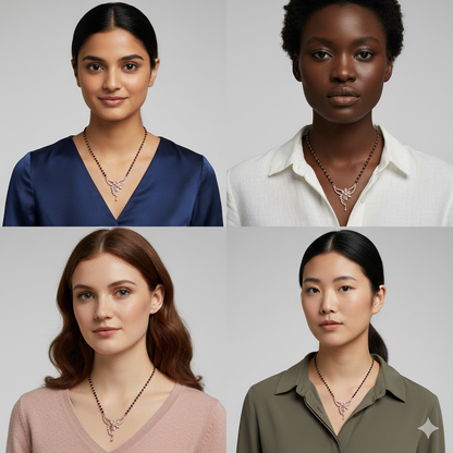 Rose Gold Floral Love Bond Mangalsutra