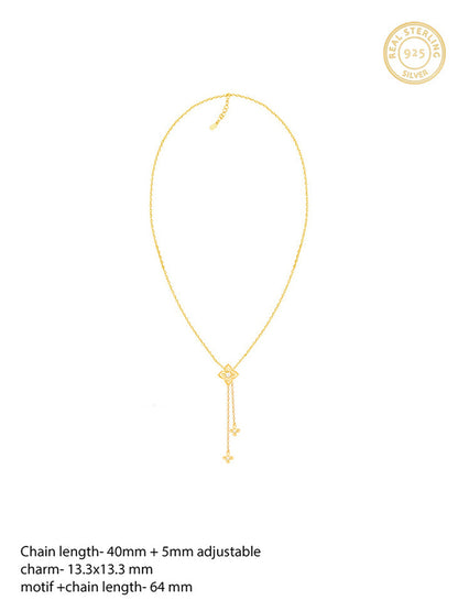 Golden Artsy Floral Necklace