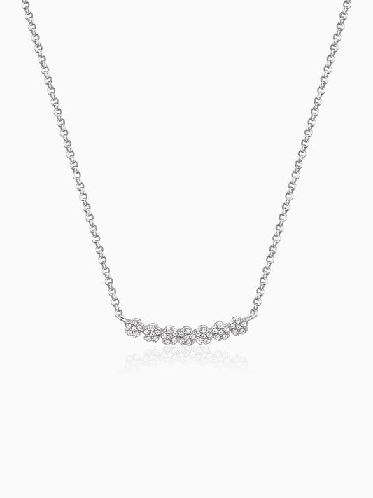 Silver Blooming Flower Necklace