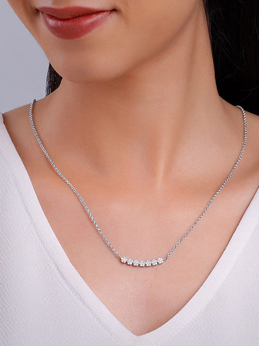 Silver Blooming Flower Necklace