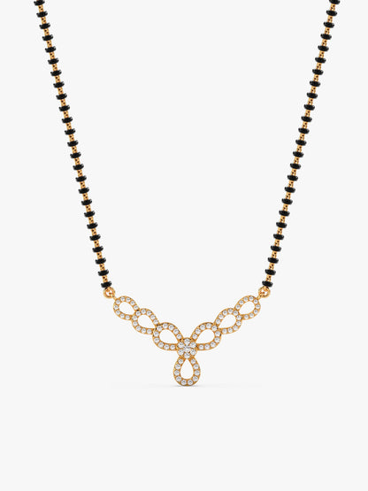 Golden Enamoured In Love Mangalsutra