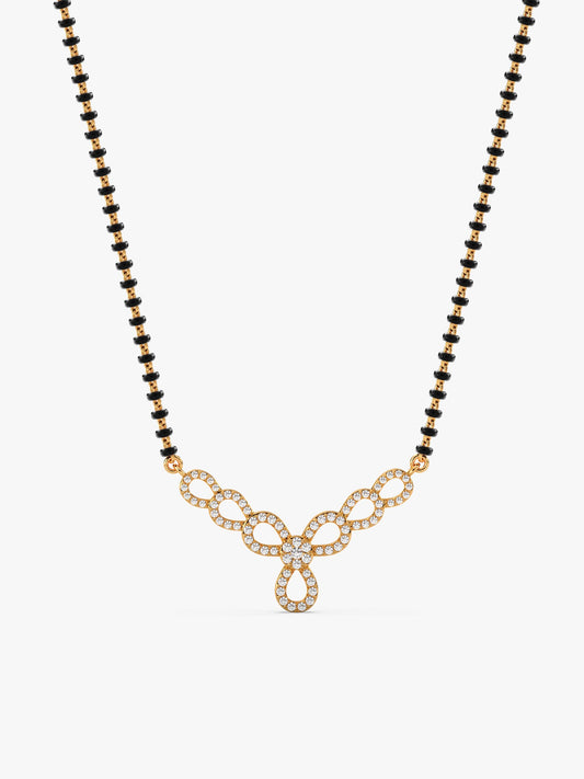 Golden Enamoured In Love Mangalsutra