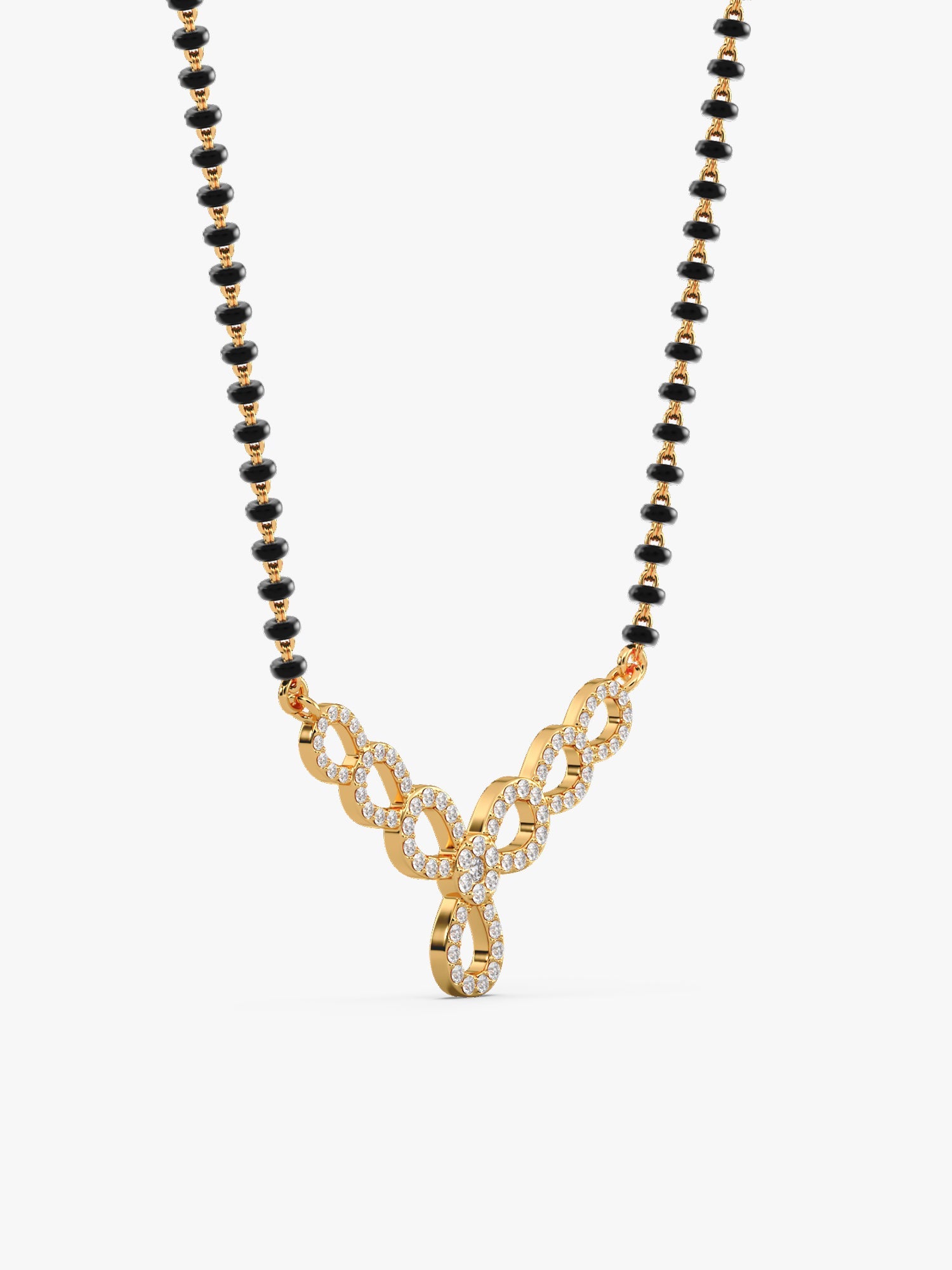 Golden Enamoured In Love Mangalsutra