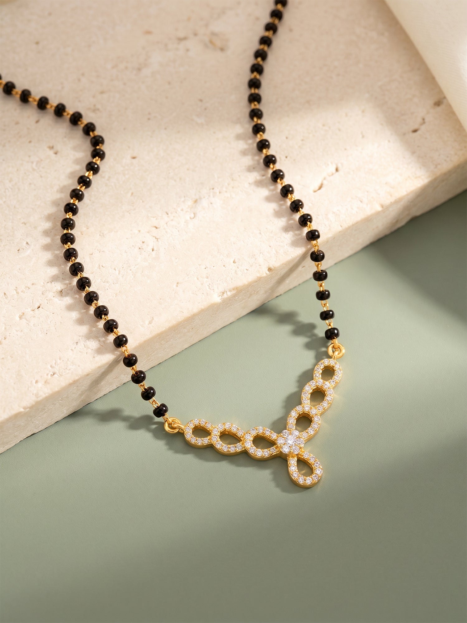 Golden Enamoured In Love Mangalsutra
