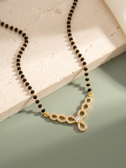 Golden Enamoured In Love Mangalsutra