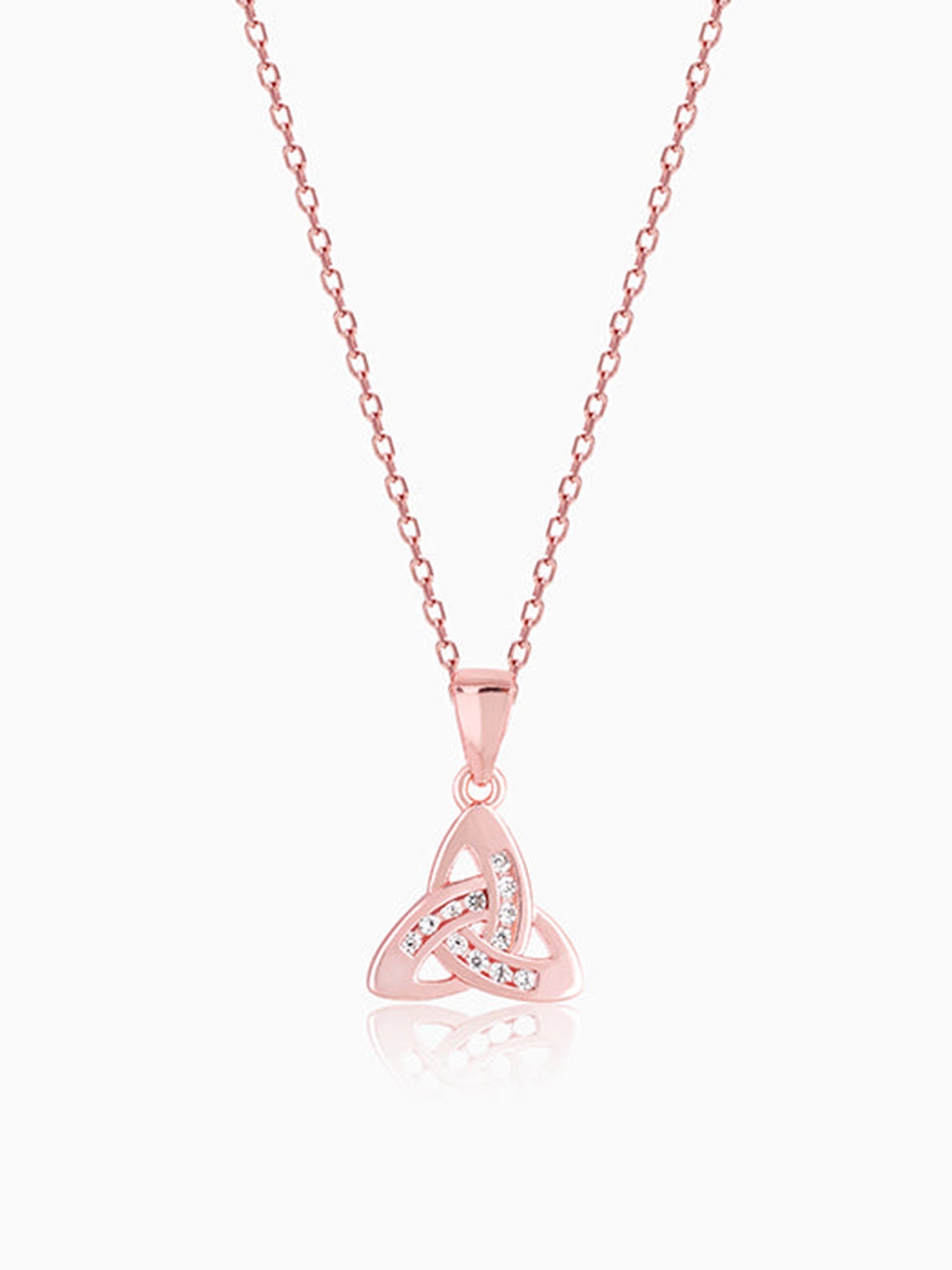 Rose Gold Enveloped in Love Pendant with Link Chain