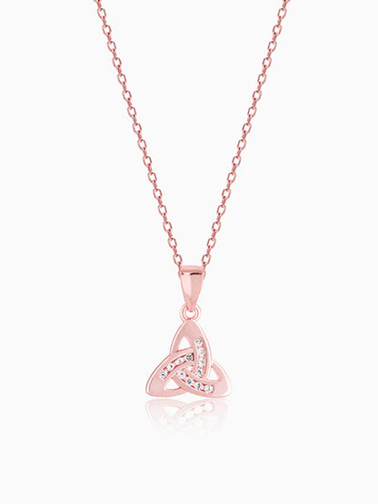 Rose Gold Enveloped in Love Pendant with Link Chain