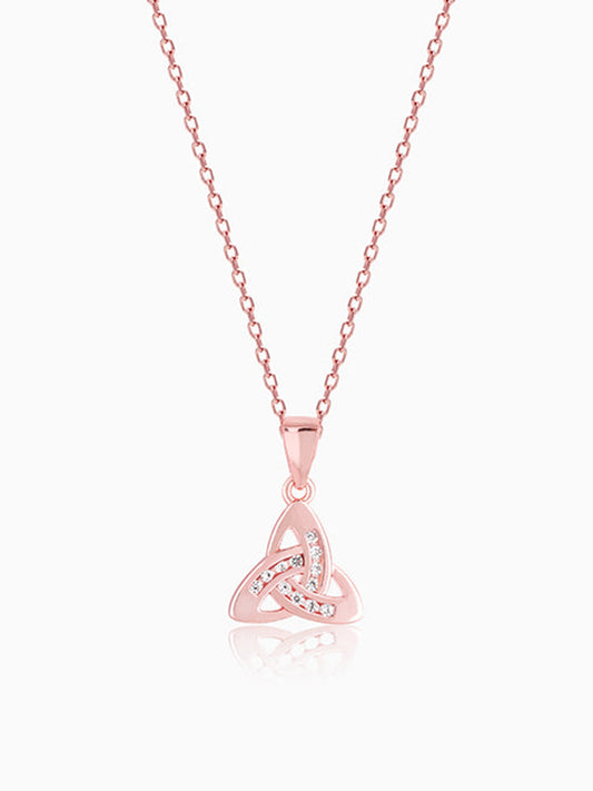 Rose Gold Enveloped in Love Pendant with Link Chain