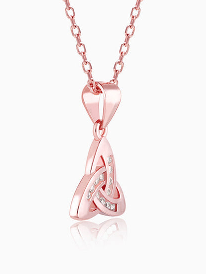 Rose Gold Enveloped in Love Pendant with Link Chain
