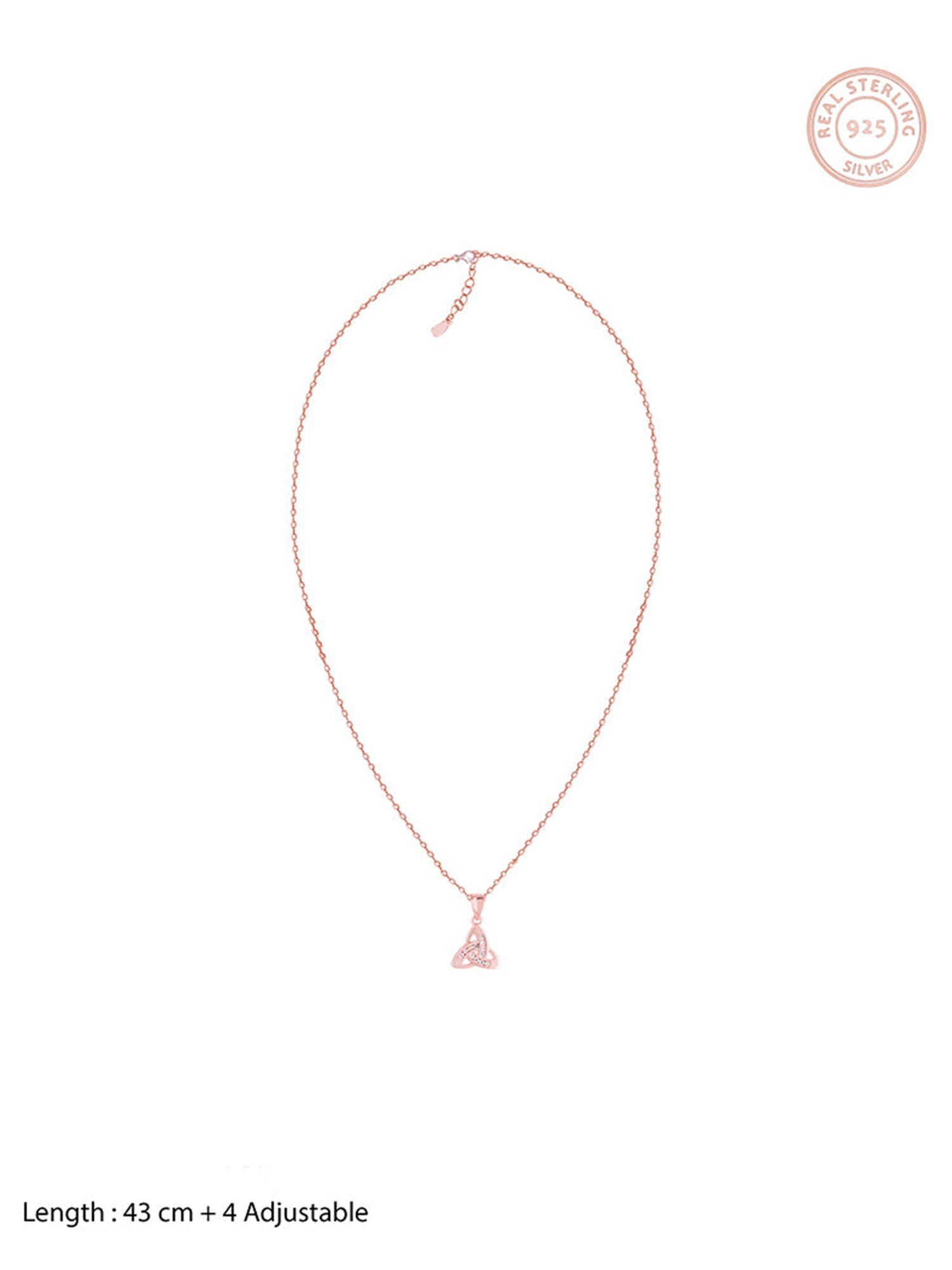Rose Gold Enveloped in Love Pendant with Link Chain