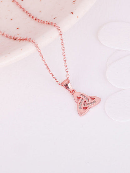 Rose Gold Enveloped in Love Pendant with Link Chain
