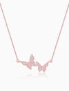 Rose Gold Wavering Wings Necklace