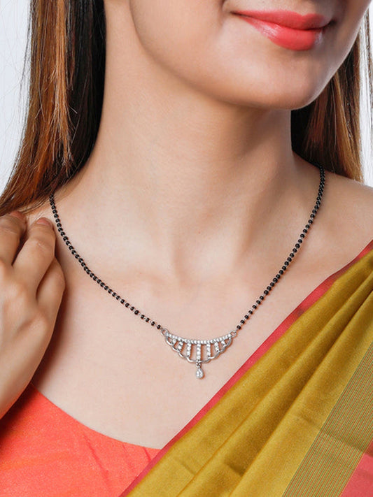 Silver Floral Paradise Mangalsutra