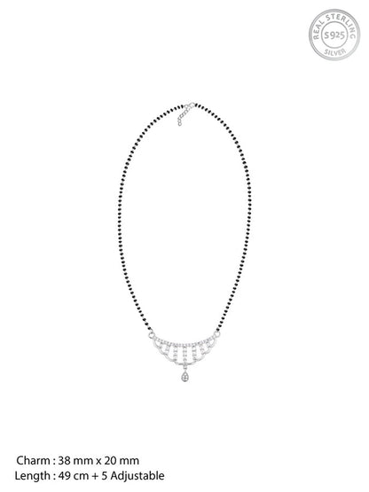 Silver Floral Paradise Mangalsutra