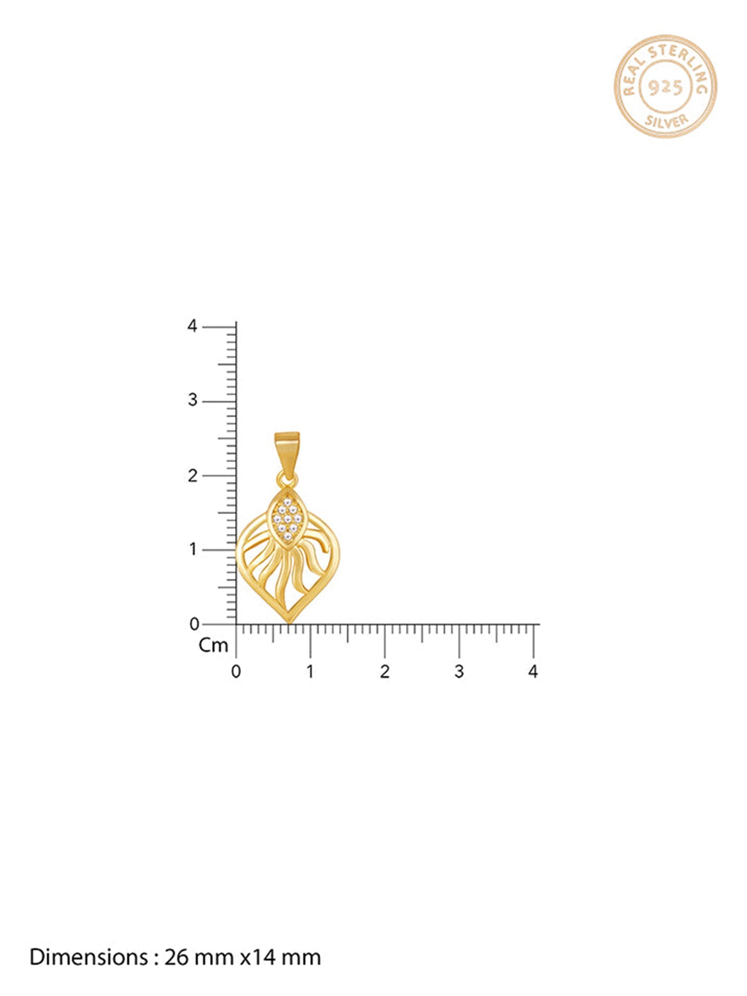 Golden Sun Leaf Pendant With Link Chain