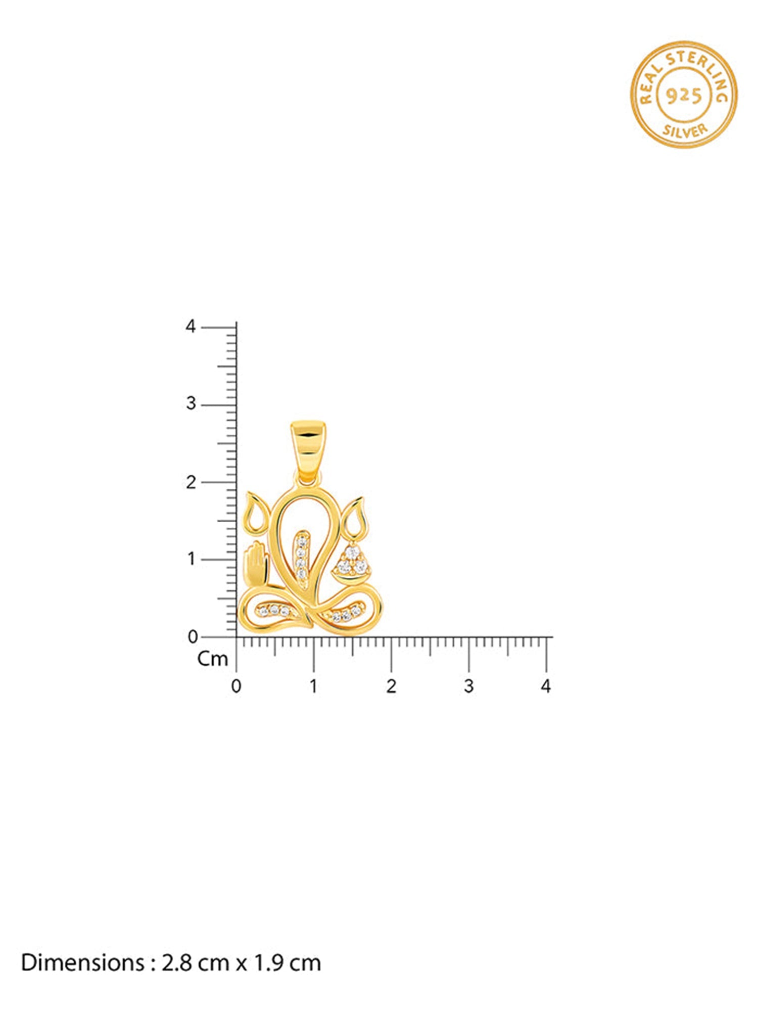 Golden Gleaming Ganesha Pendant With Box Chain For Him