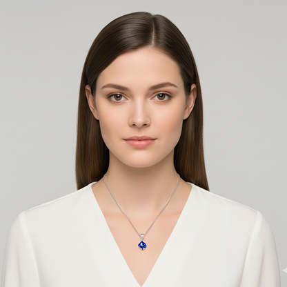 Silver Mystic Prism Pendant with Box Chain