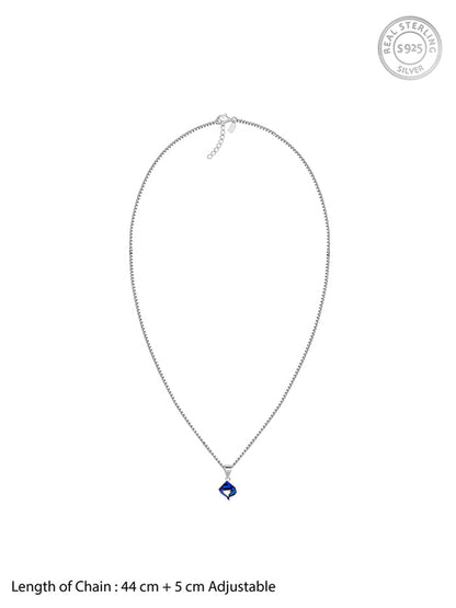 Silver Mystic Prism Pendant with Box Chain