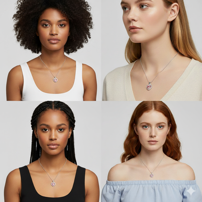 Anushka Sharma Silver Valentine Pendant