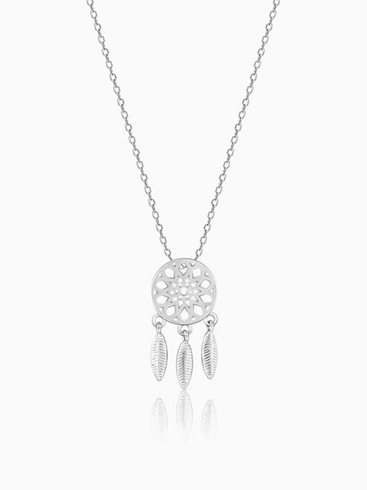 Silver Dreamcatcher Necklace