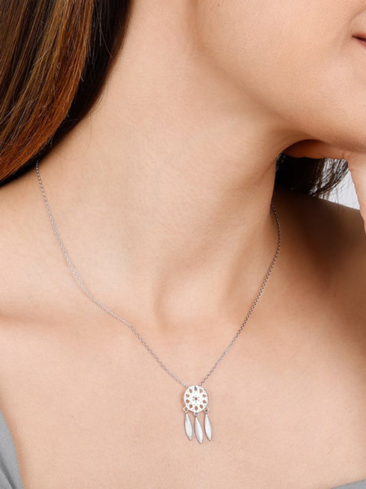 Silver Dreamcatcher Necklace
