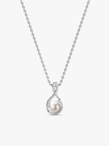 Kriti Sanon Silver Loop Pearl Pendant With Link Chain