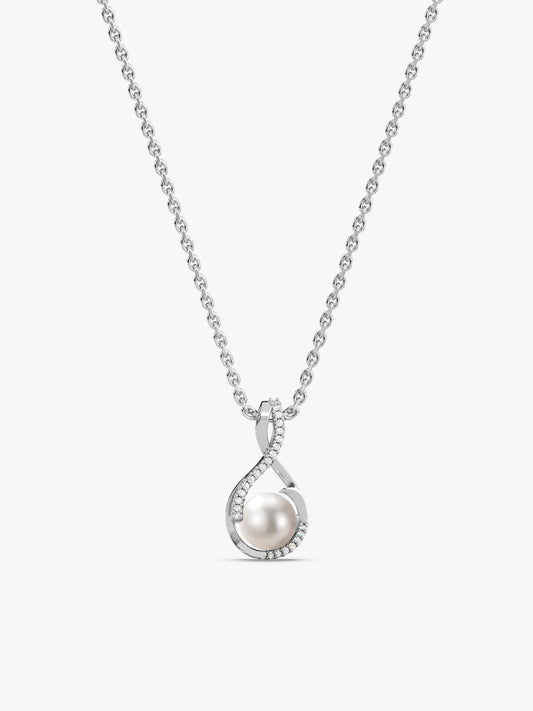 Kriti Sanon Silver Loop Pearl Pendant With Link Chain